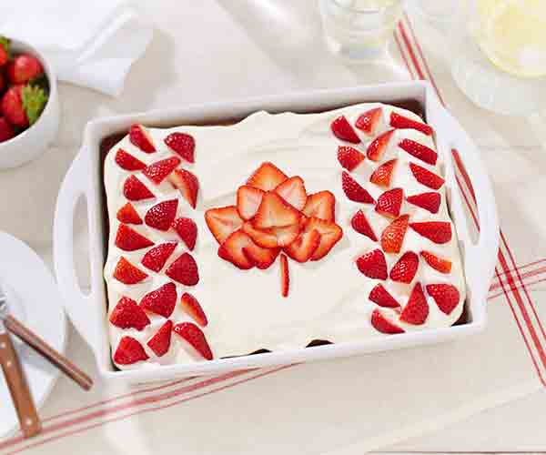 Photo of - Canada Day Strawberry Lemonade Cake
